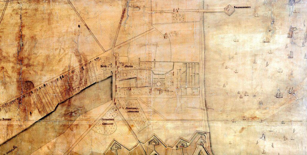 Geddes eleverede kort over København 1761. Classens Have